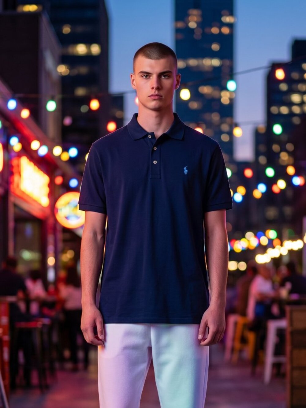 Polo Ralph Lauren Custom Slim Fit Polo Shirt Navy Men’s Medium Cotton